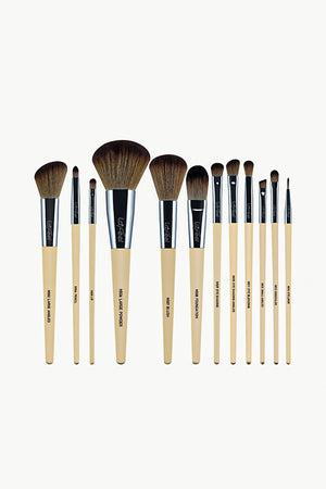 Lafeel Face and Eye Brush Set with Bag Beige S3 by Sifides | Fleurcouture