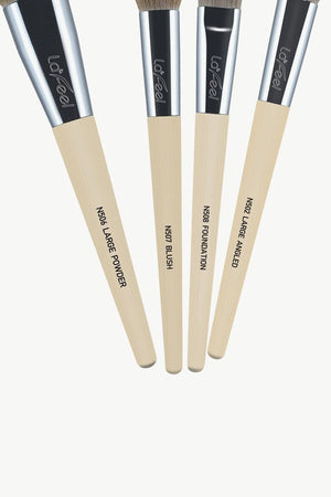 Lafeel Face and Eye Brush Set with Bag Beige S3 by Sifides | Fleurcouture