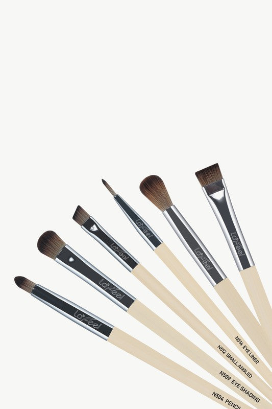 Lafeel Full Eye Brush Set in Taupe Beige S3 by Sifides | Fleurcouture