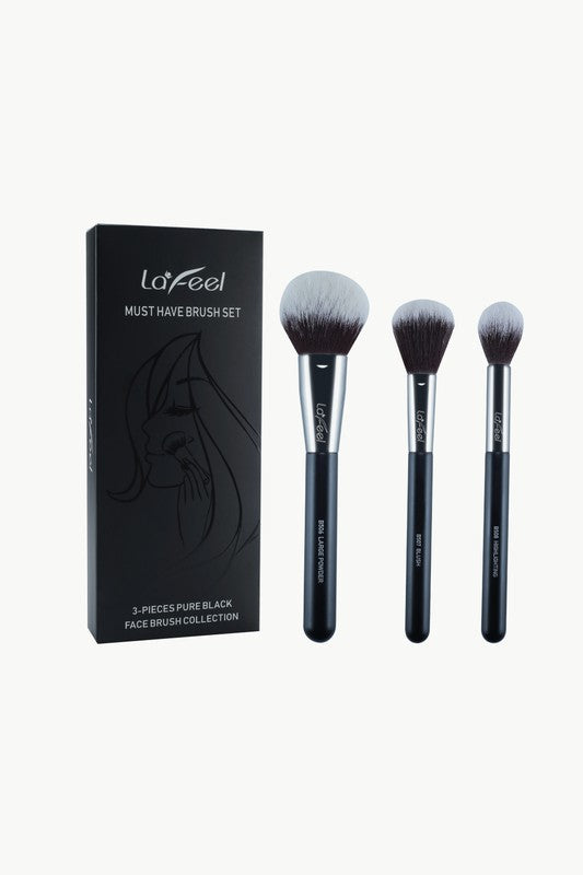 Lafeel Pure Black Collection Must Have Brush Set Black S3 by Sifides | Fleurcouture