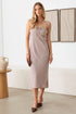 Le Lis Swiss Dot Lace Detail Midi Cami Dress Beige XS Women&