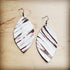 Leather Oval Earring White Chateau white 1 by The Jewelry Junkie | Fleurcouture