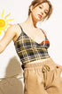 LEATHER SHORTS WITH POCKETS ELASTIC AND DRAWSTRING Khaki S by Sweet Generis | Fleurcouture