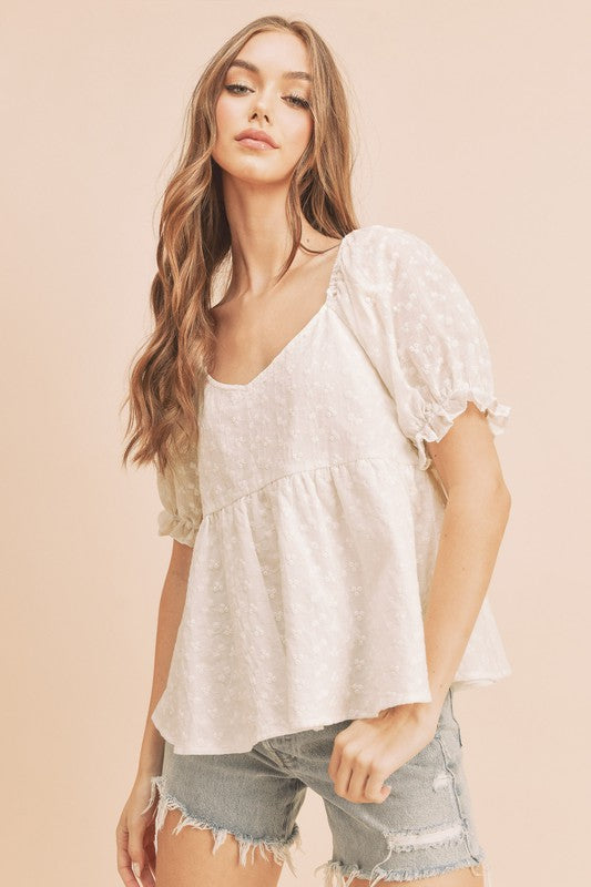 Leia Embroidered Top S by Aemi + Co | Fleurcouture