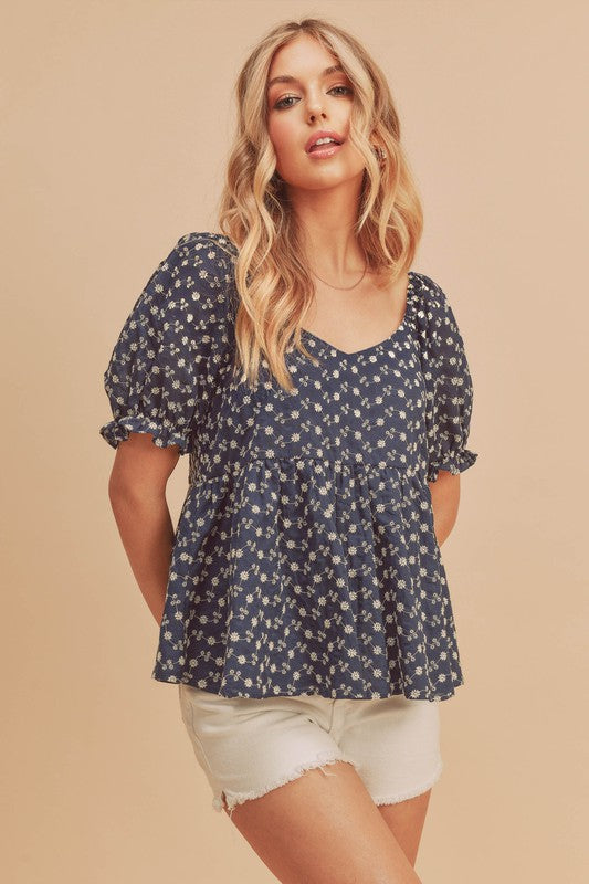 Leia Embroidered Top S by Aemi + Co | Fleurcouture