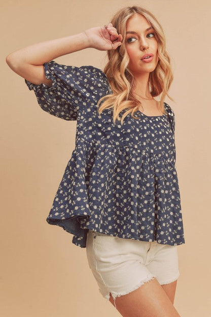 Leia Embroidered Top S by Aemi + Co | Fleurcouture