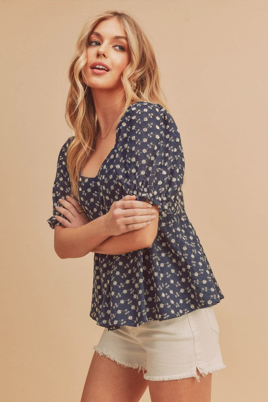 Leia Embroidered Top S by Aemi + Co | Fleurcouture