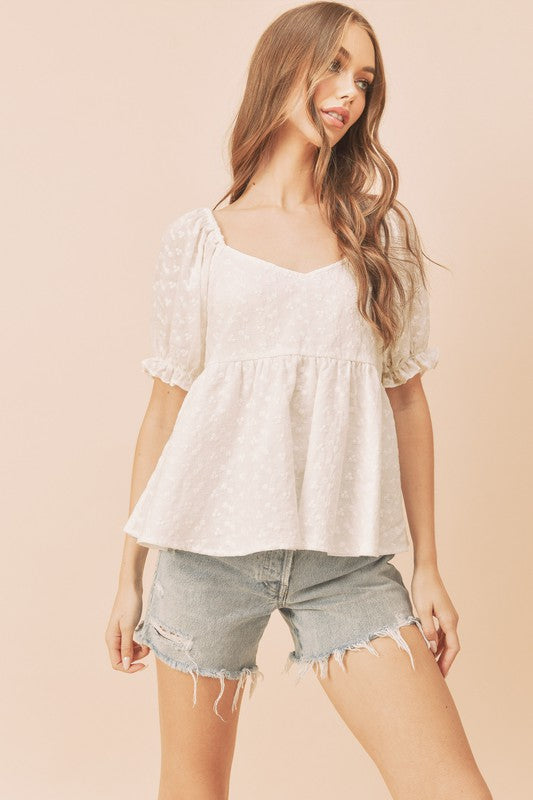 Leia Embroidered Top S by Aemi + Co | Fleurcouture