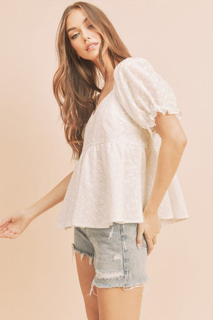 Leia Embroidered Top S by Aemi + Co | Fleurcouture
