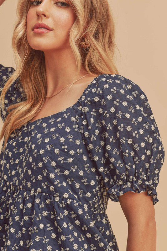 Leia Embroidered Top S by Aemi + Co | Fleurcouture