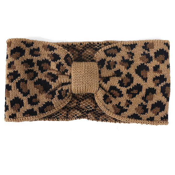 LEOPARD PRINT WINTER HEADBAND TATA Os by Bella Chic | Fleurcouture