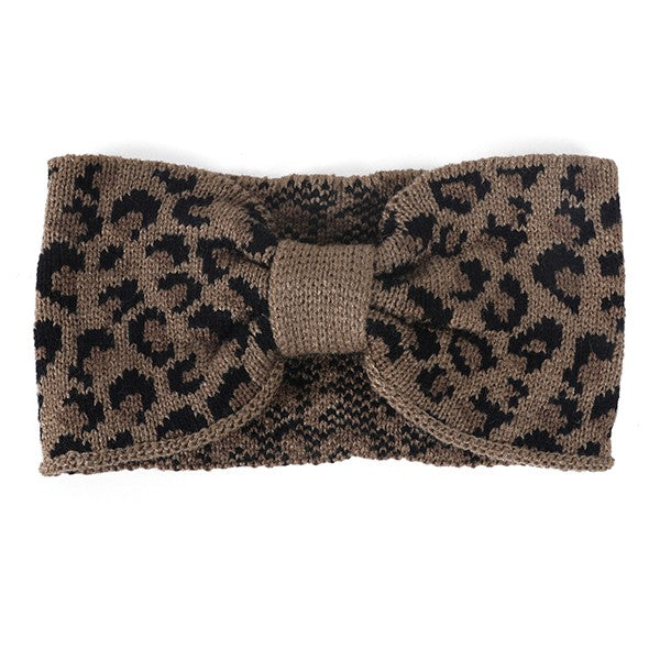 LEOPARD PRINT WINTER HEADBAND TZTZ Os by Bella Chic | Fleurcouture