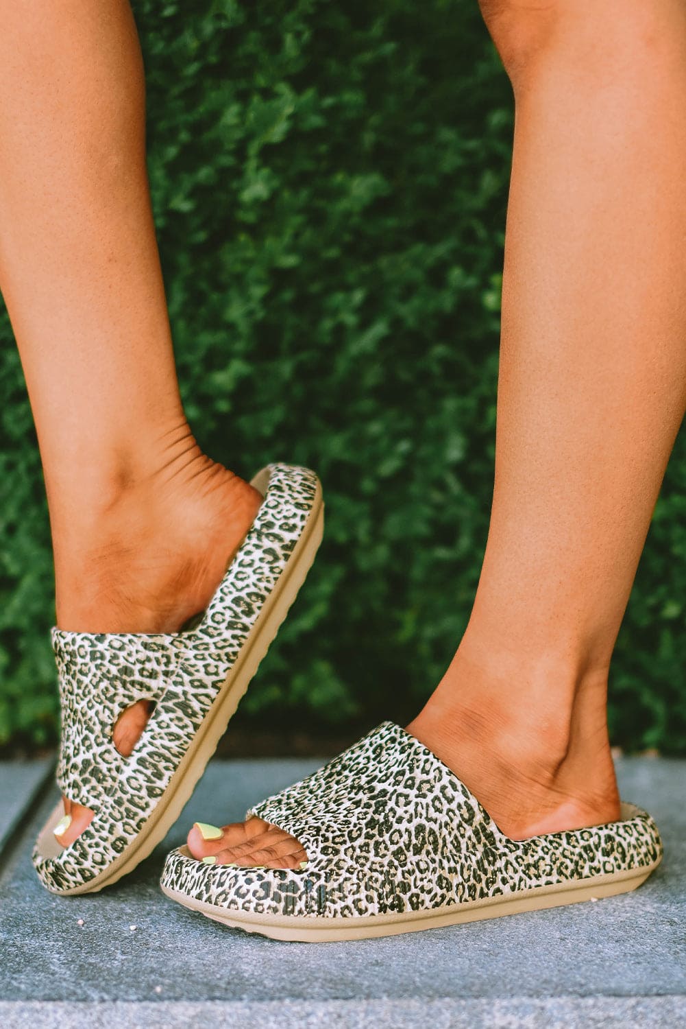 Leopard Soft Rubber Slippers Leopard Pu Leather Shoes &amp; Bags by Fleurcouture | Fleurcouture