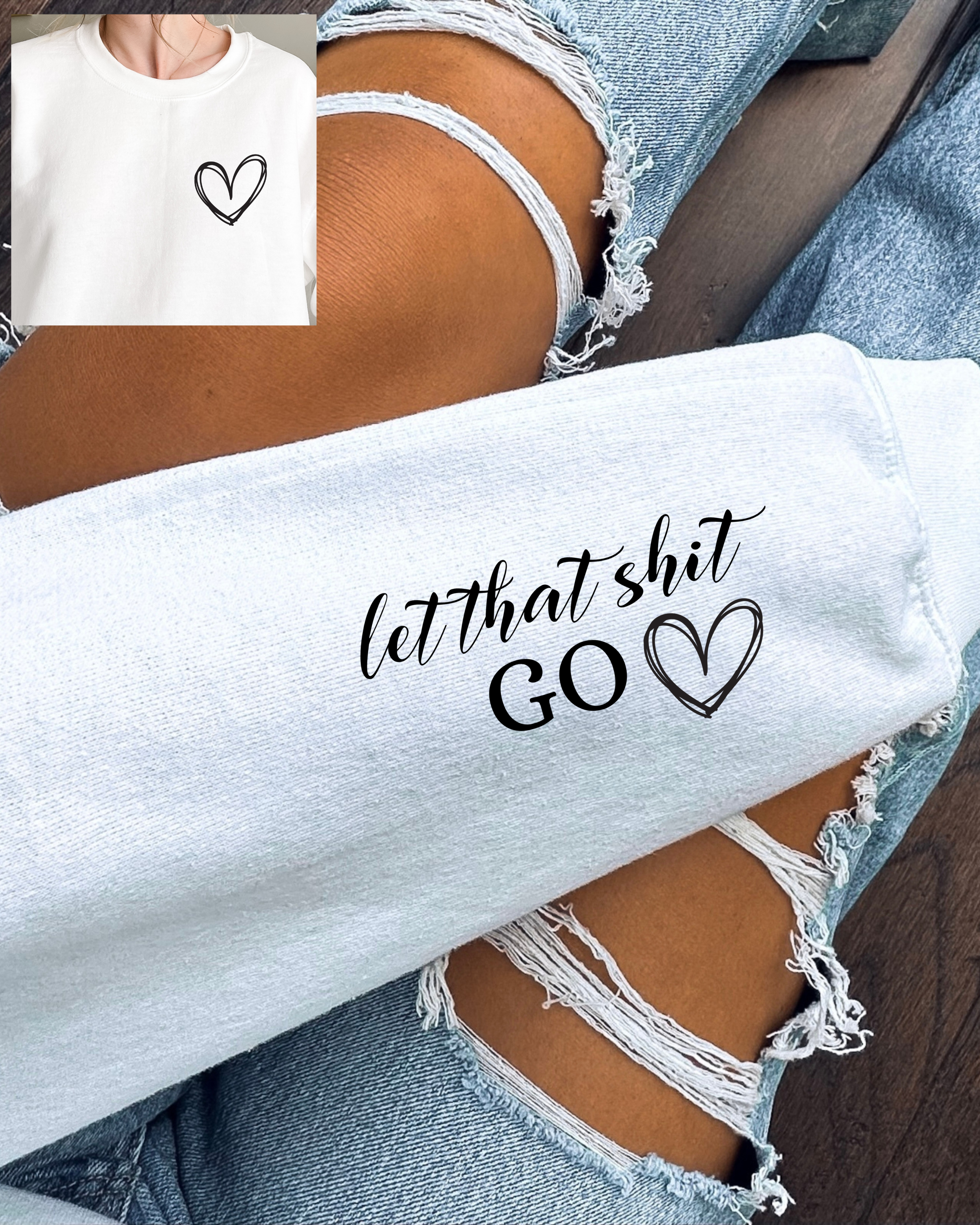 LET THAT SH&amp;T GO SWEATSHIRT by LL | Fleurcouture