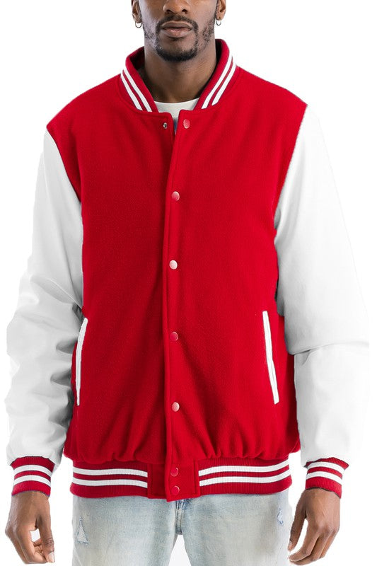 Lettermans Jacket RED BLACK S Men&