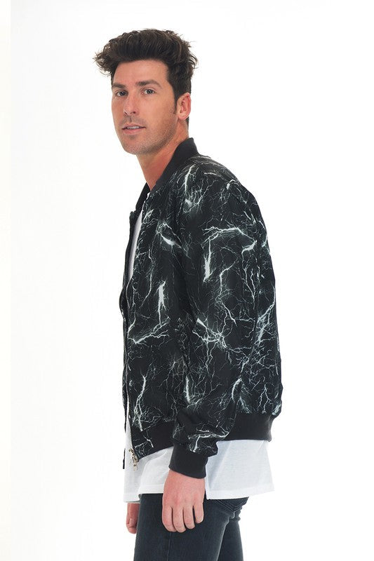 Lightning Bomber Windbreaker BLACK Men&