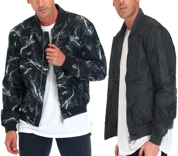 Lightning Bomber Windbreaker BLACK Men&