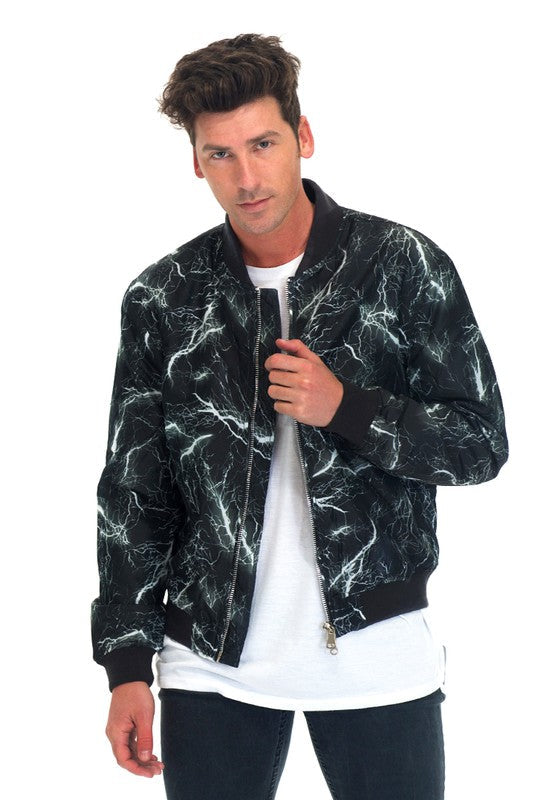 Lightning Bomber Windbreaker BLACK S Men&