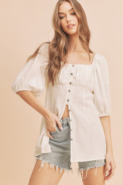 Lillet Top WHITE S by Aemi + Co | Fleurcouture