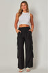 Linen Wide Leg Cargo Pants by Fleurcouture | Fleurcouture