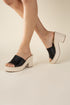 LOCK-1 Espadrille Mule Heels BLACK 5 by Top Guy Footwear | Fleurcouture