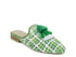 London Rag MARIANA WOVEN FLAT MULES WITH TASSELS Green 5 by Rag Company | Fleurcouture
