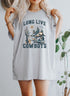 Long Live Cowboys Graphic Tee Silver XS Women&