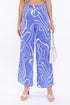 Long Pants BLUE-WHITE ABSTRACT S by LE LIS | Fleurcouture