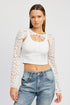 LONG SLEEVE LACE BOLERO IVORY S by Emory Park | Fleurcouture