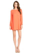 long sleeve shift dress coral Coral XS by O2 Denim | Fleurcouture