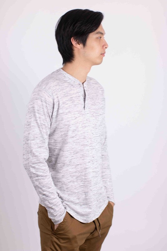 Long Sleeves Henley T-shirt by Generation XYZ | Fleurcouture
