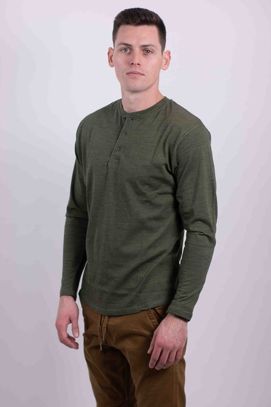 Long Sleeves Henley T-shirt by Generation XYZ | Fleurcouture