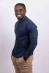Long Sleeves Henley T-shirt Navy S by Generation XYZ | Fleurcouture