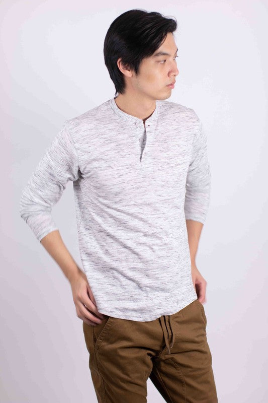 Long Sleeves Henley T-shirt white S by Generation XYZ | Fleurcouture