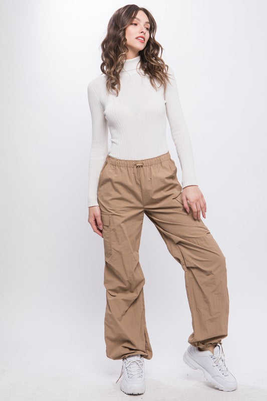 Loose Fit Parachute Cargo Pants by Love Tree | Fleurcouture