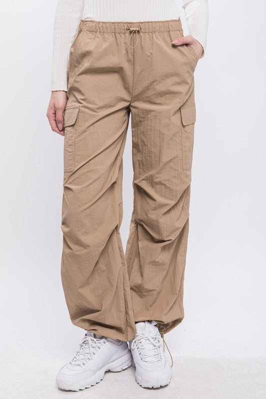 Loose Fit Parachute Cargo Pants by Love Tree | Fleurcouture