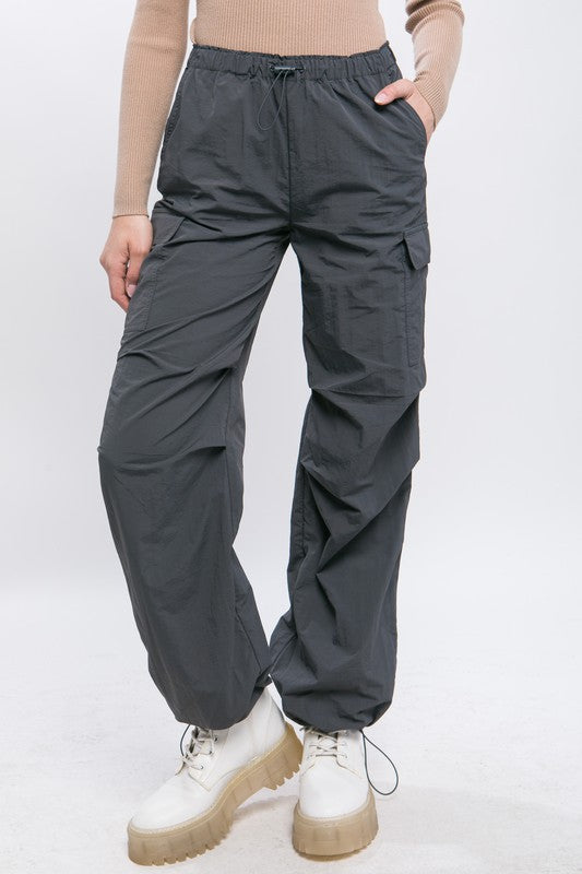 Loose Fit Parachute Cargo Pants by Love Tree | Fleurcouture