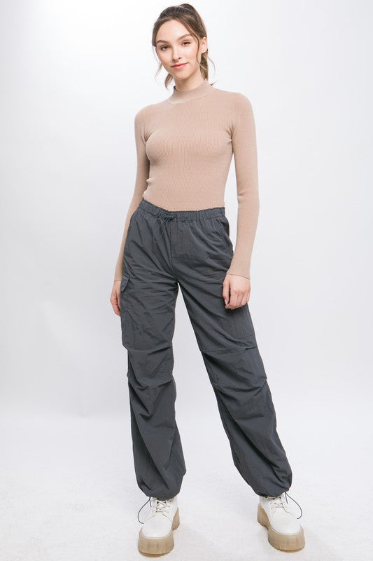 Loose Fit Parachute Cargo Pants by Love Tree | Fleurcouture