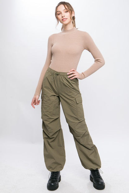 Loose Fit Parachute Cargo Pants by Love Tree | Fleurcouture