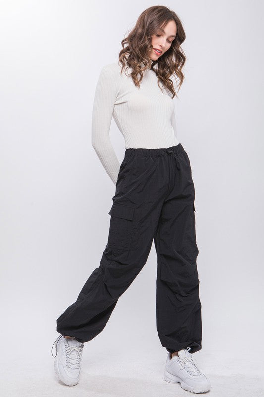 Loose Fit Parachute Cargo Pants by Love Tree | Fleurcouture