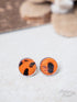 Love in a Little Stud Earrings, Orange Cheetah Orange One Size Earrings by Southern Grace | Fleurcouture