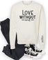 Love Without End CrewNeck Sweatshirt Cream 2X by Ocean and 7th | Fleurcouture