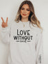 Love Without End CrewNeck Sweatshirt Heather Oatmeal 2X by Ocean and 7th | Fleurcouture