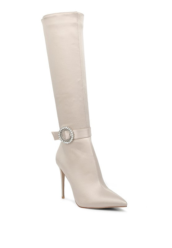 Lovestruck High Calf Boots BEIGE 5 by Rag Company | Fleurcouture