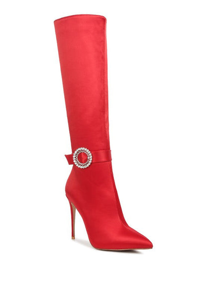 Lovestruck High Calf Boots Red 5 by Rag Company | Fleurcouture