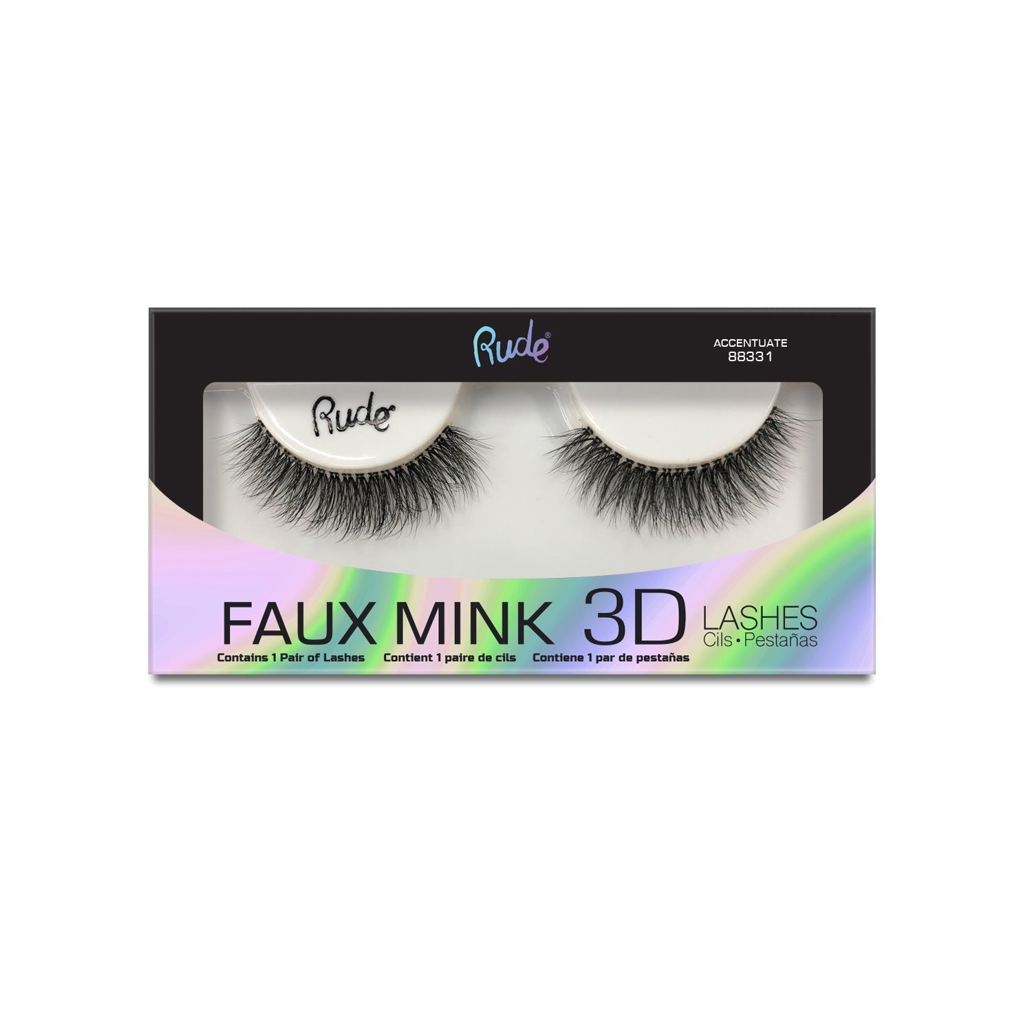 Lush - Faux Mink 3D Lashes False Lashes by Rude Cosmetics | Fleurcouture