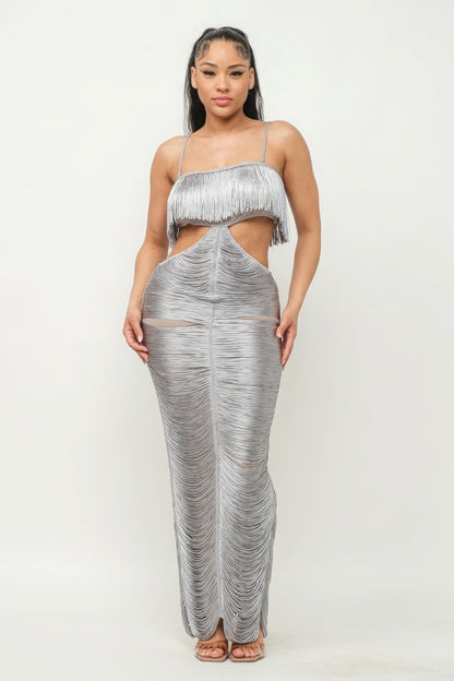 Lux Fringe Maxi Dress by Fleurcouture | Fleurcouture