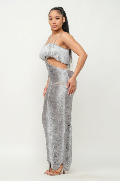 Lux Fringe Maxi Dress by Fleurcouture | Fleurcouture