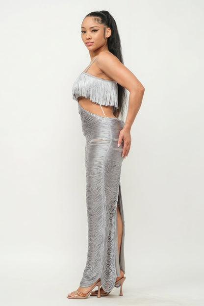 Lux Fringe Maxi Dress by Fleurcouture | Fleurcouture