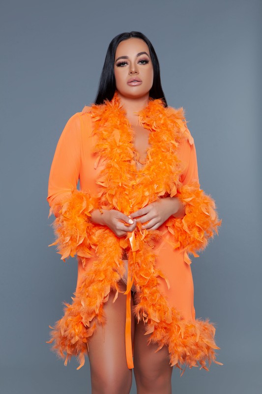 Lux Robe Neon Orange OS by BE WICKED | Fleurcouture